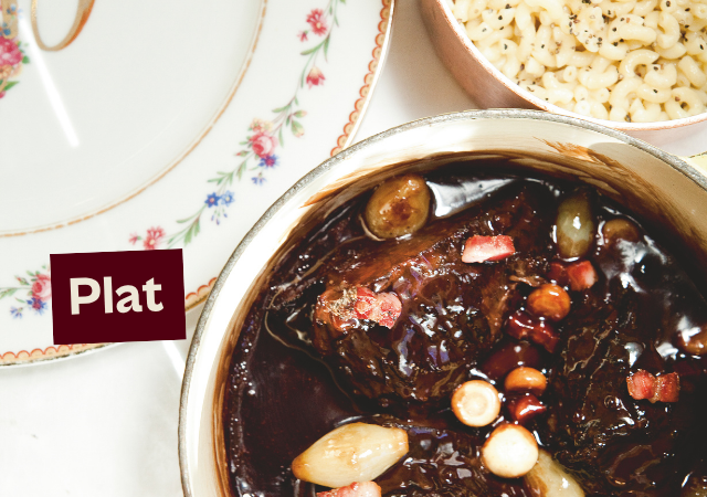 recette de joues de boeuf, coquillettes